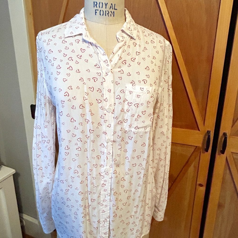 Red Heart Buttondown Blouse